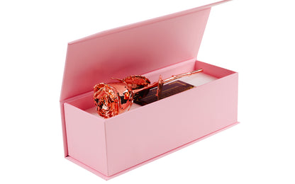 24K Rose Gold Plated, Rose (Short stem)