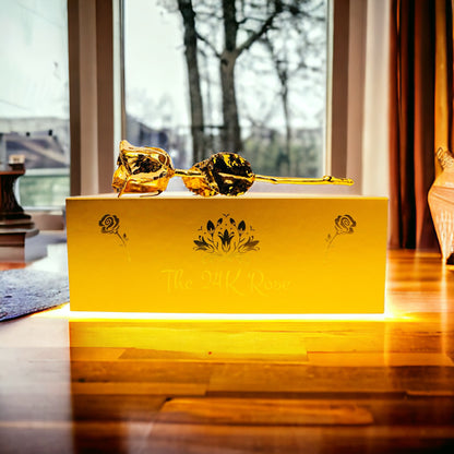 24K Gold Plated Real Rose (Short stem)