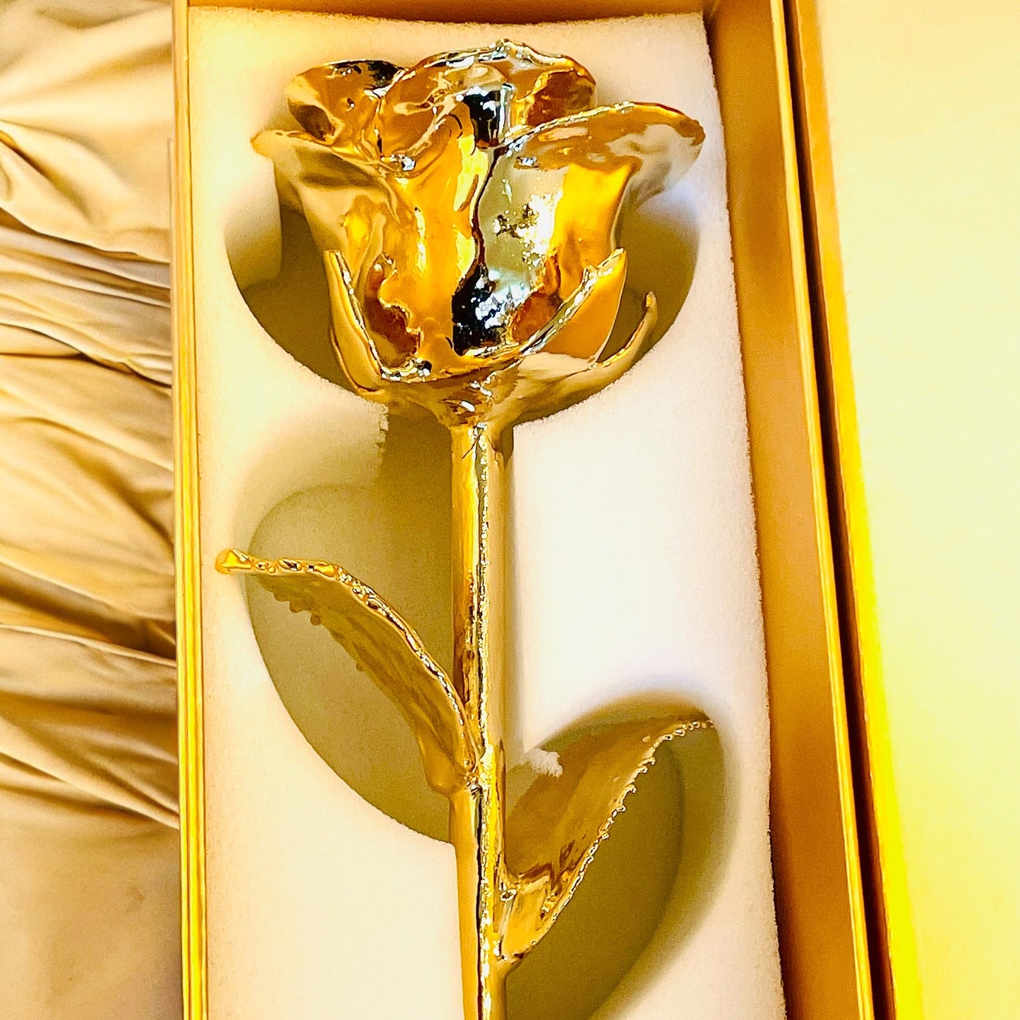 24K Gold Plated Real Rose (Long stem)