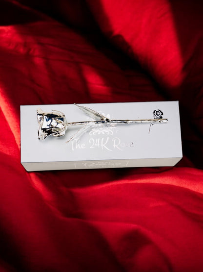 Silver Plated Real Rose (Short stem)