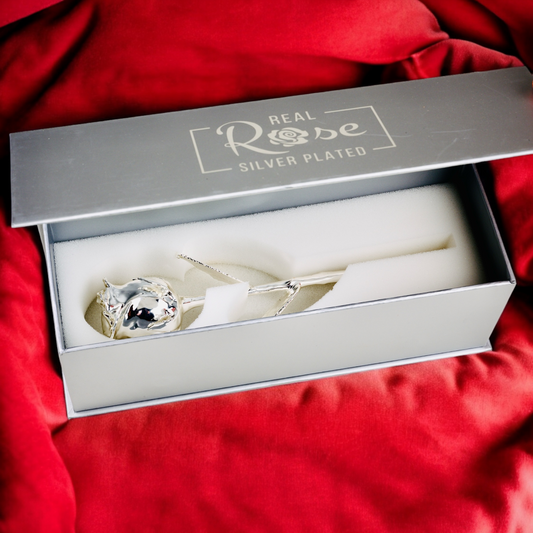 24K Rose Gold Plated, Rose (Short stem) (4 PACK)